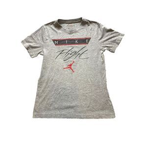 Nike Air Jordan Shirt Youth Large Gray Flight‎ Jumpman Logo MJ Basketball Boys